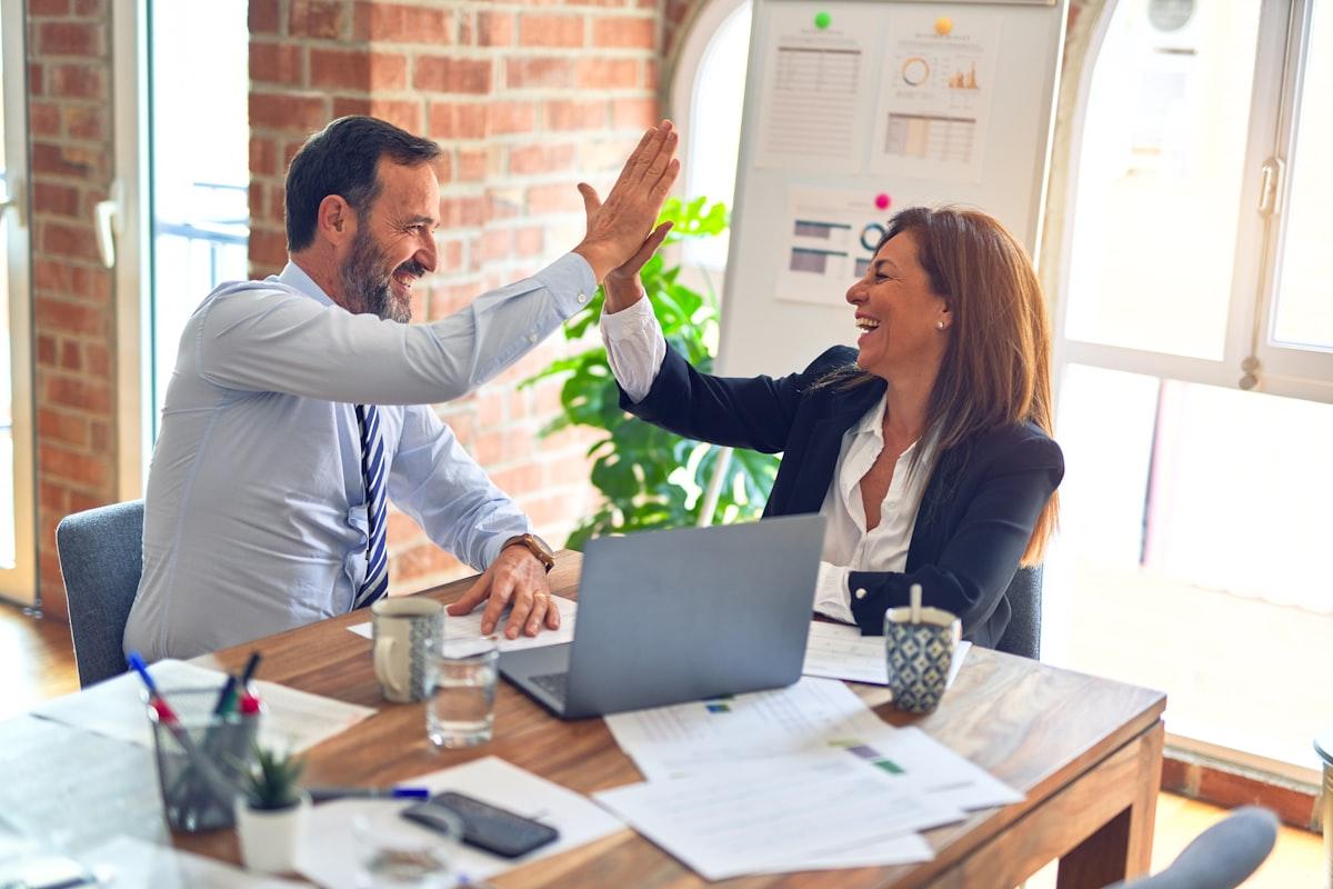 Founder reviewing a business strategy roadmap with an advisor